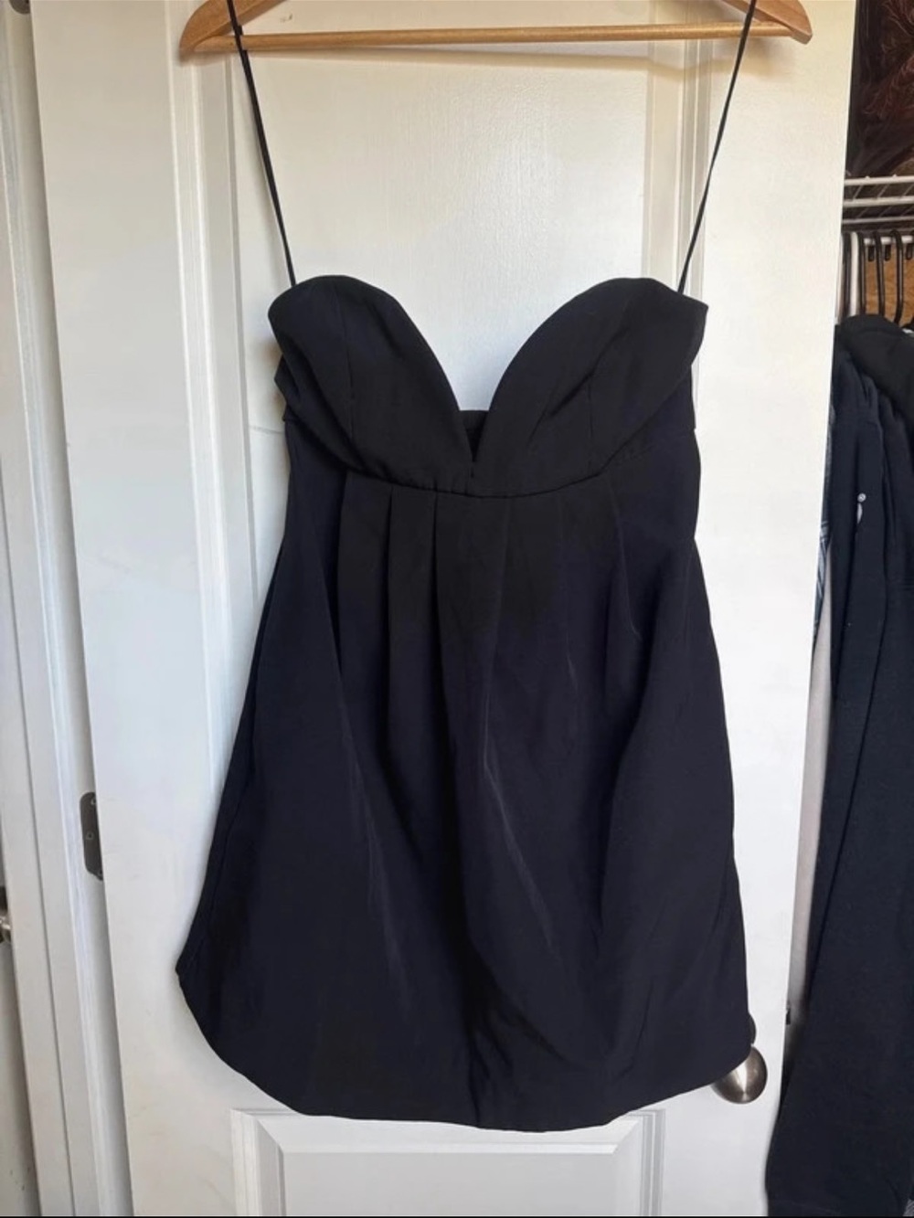 Free People Strapless Sweetheart Black Mini Dress Size 0